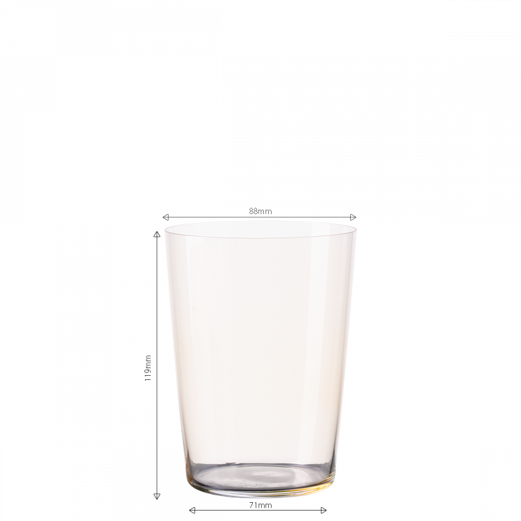 Pahare Tumbler bej 515 ml set 6 buc – 21st Century Glas Lunasol META Glass