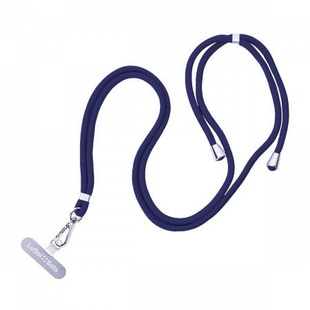 Lanyard pentru telefonul mobil cu logo-ul Lusol::Sola, albastru