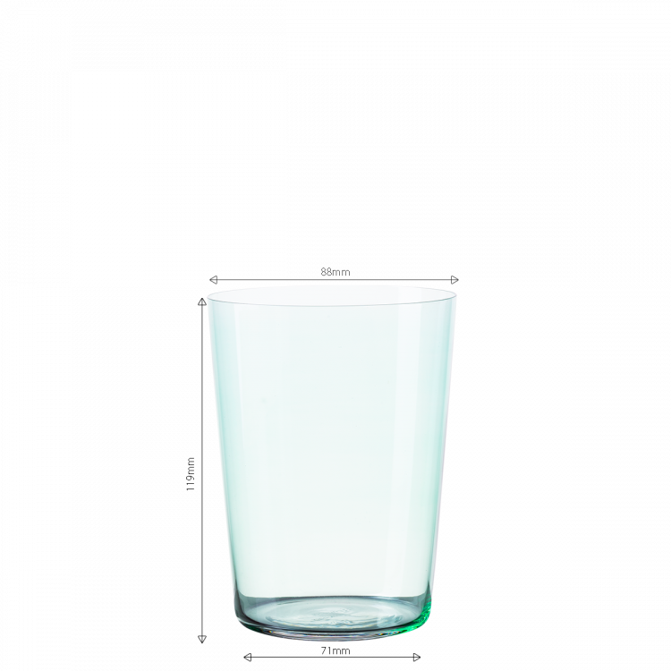 Pahare Tumbler verzi 515 ml set 6 buc – 21st Century Glas Lunasol META Glass