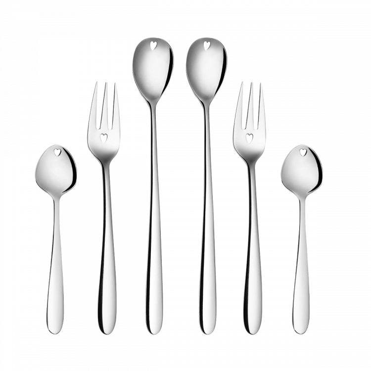 Set cadou cu inimă 6 buc - Love Cutlery